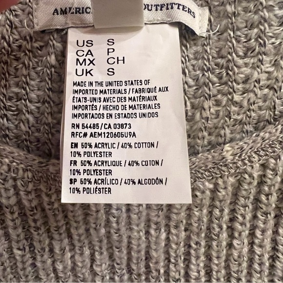 $5 ADD ON with $15+ Bundle American Eagle Outfitters sweater Lace-up Sz S EUC - Picture 9 of 9